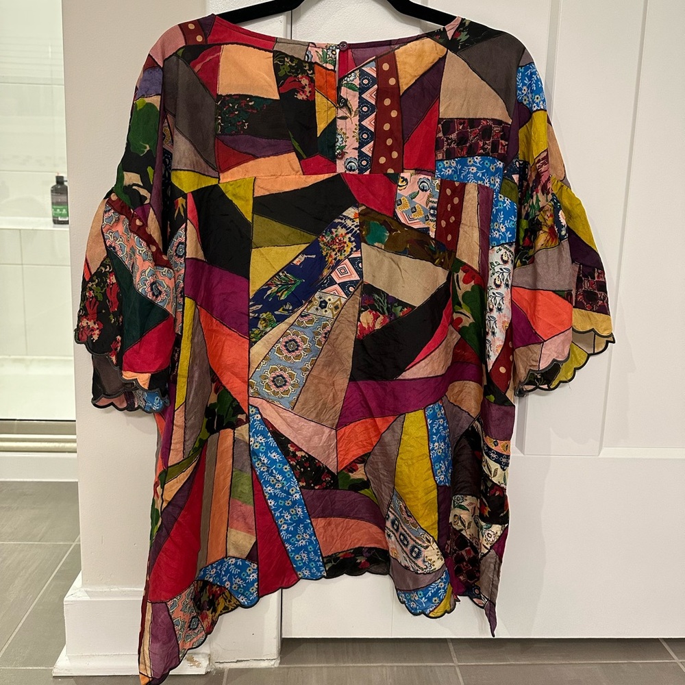 Johnny Was Vintage Eloise Top Silk Large